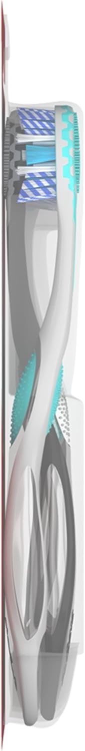 imageColgate 360 Advanced Whitening Medium Toothbrush Pack 4 Adult Medium Toothbrushes with Cheek and Tongue Cleaner Helps Clean Your Teeth Tongue Cheeks and Gums 4 Pack1 Count Pack of 8