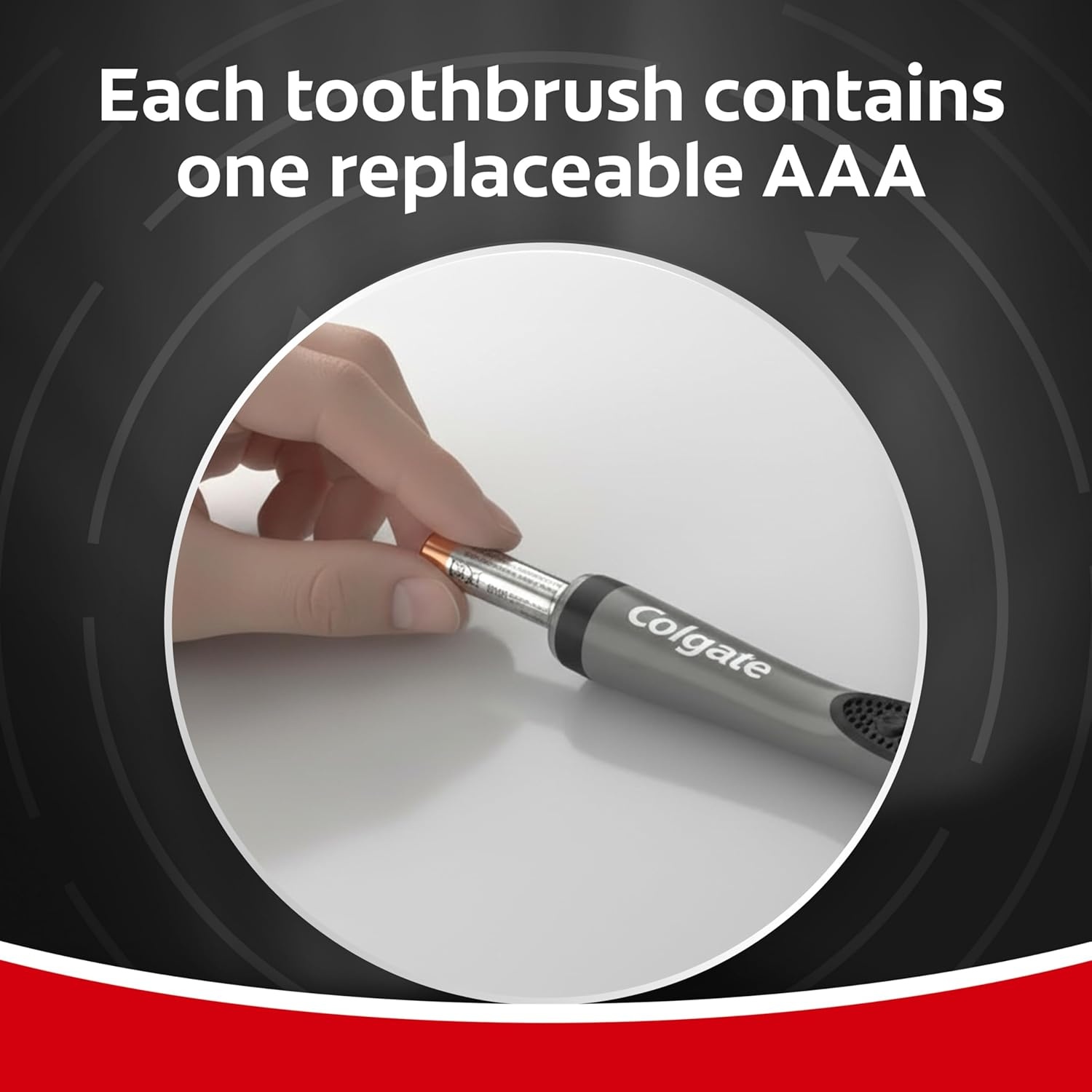 imageColgate 360 Vibrate Charcoal Battery Powered Electric Toothbrush with Soft Bristles 2 Pack Sonic PoweredBlack