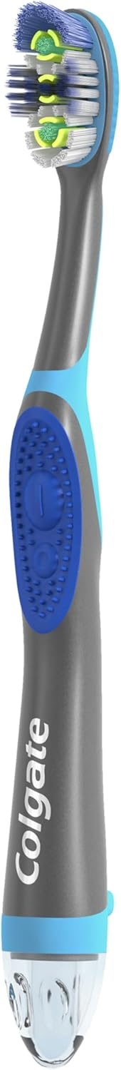 imageColgate 360 Vibrate Charcoal Battery Powered Electric Toothbrush with Soft Bristles 2 Pack Sonic PoweredMulticolored
