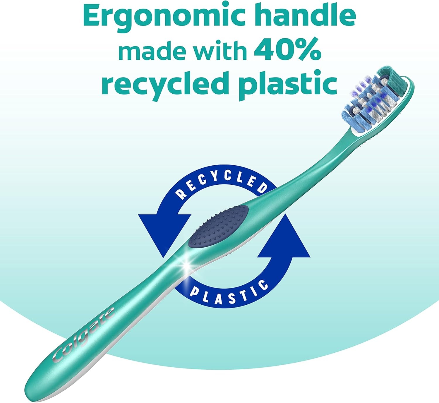 imageColgate 360 Whole Mouth Toothbrush Adult Toothbrushes Medium Bristles Helps Remove Bad Breath Bacteria and Plaque Medium Toothbrush Pack Includes Cheek and Tongue Cleaner 4 Pack4 Count Pack of 1