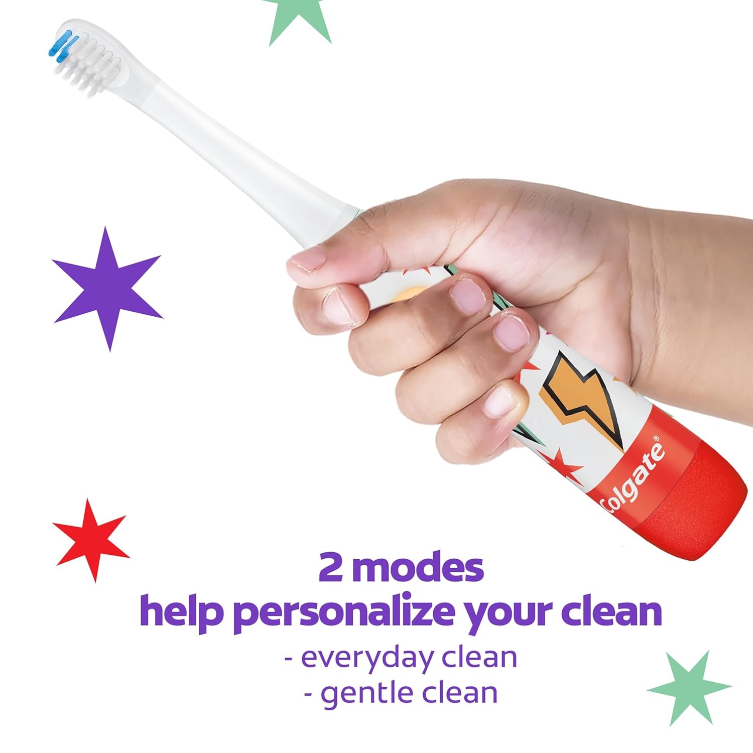 imageColgate Advanced Cavity Fighter Kids Battery Toothbrush Includes AA Battery and Extra Toothbrush Head Features Builtin Timer and 2 Brushing Modes for Children Ages 6 and Up