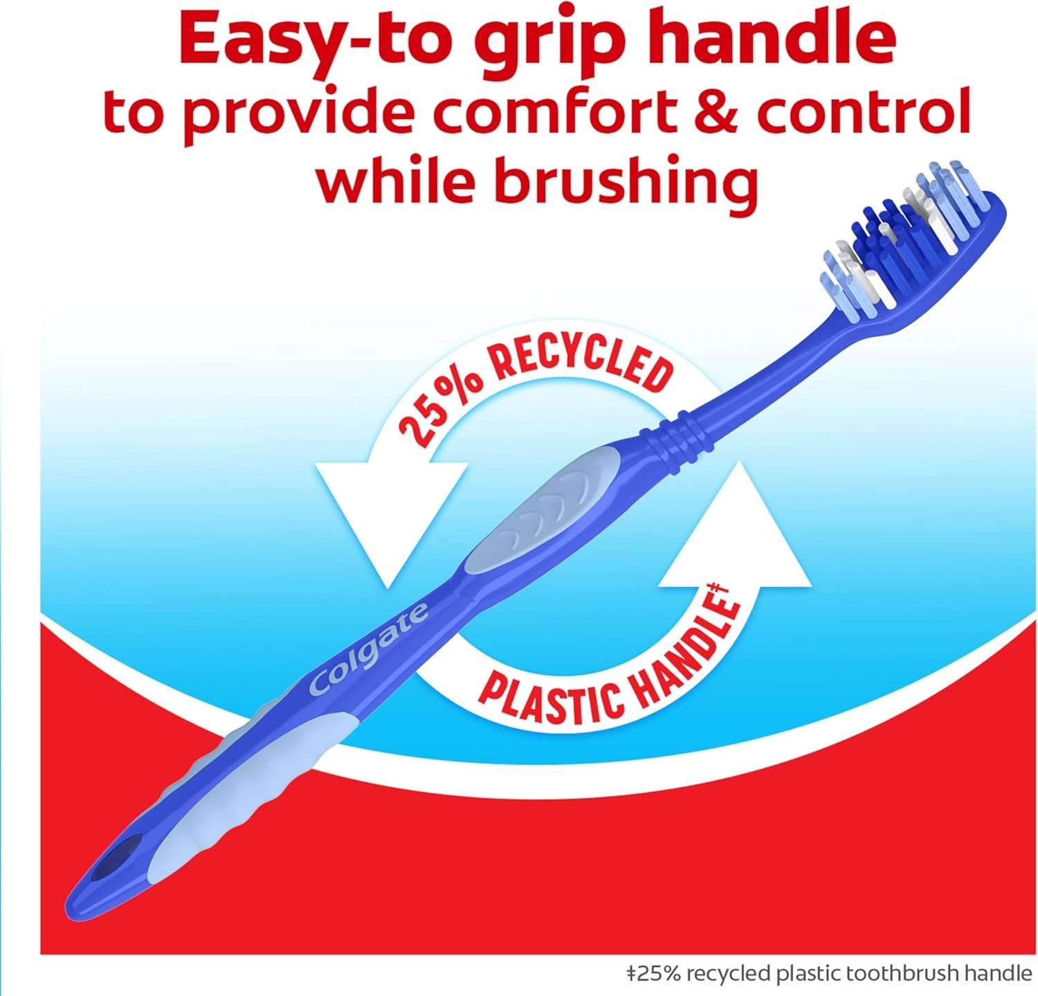 imageColgate Extra Clean Toothbrush Medium Toothbrush for Adults 6 Pack6 Count Pack of 1