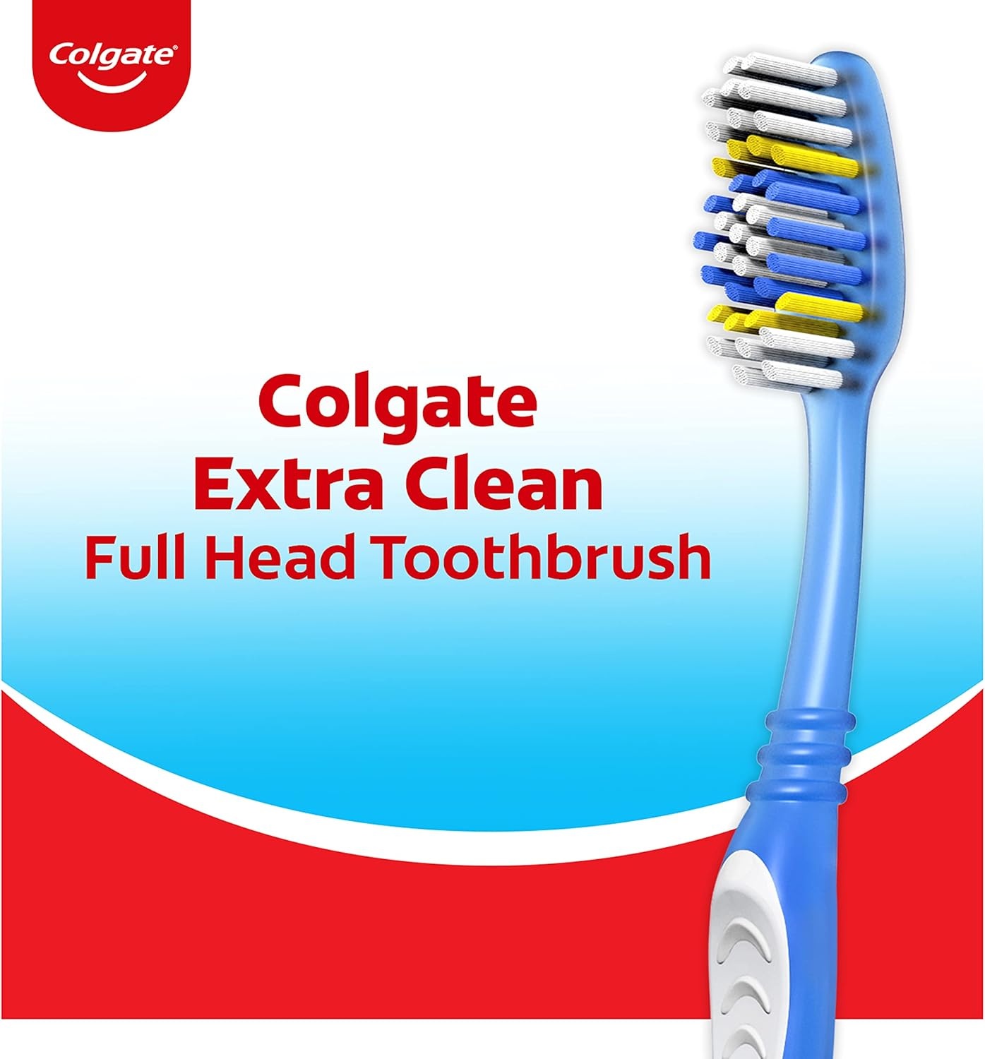 imageColgate Extra Clean Toothbrush Medium Toothbrush for Adults 6 Pack6 Count Pack of 12