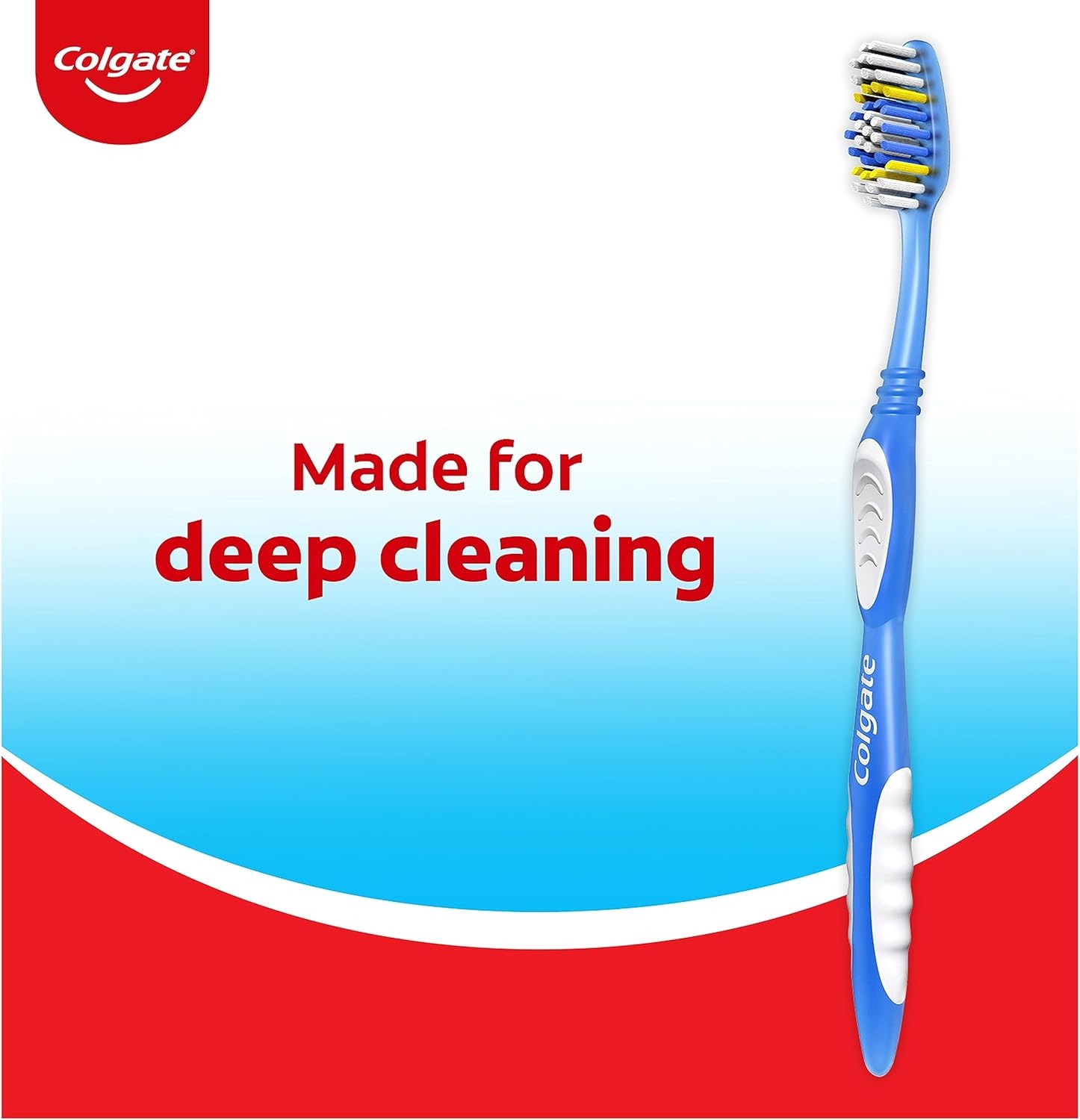 imageColgate Extra Clean Toothbrush Medium Toothbrush for Adults 6 Pack6 Count Pack of 2