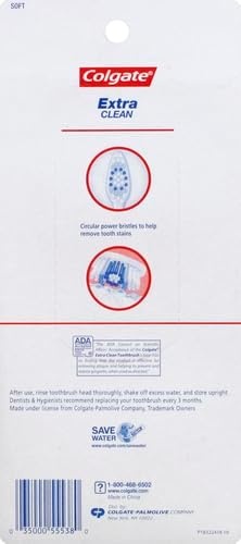 imageColgate Extra Clean Toothbrush Medium Toothbrush for Adults 6 Pack6 Count Pack of 6