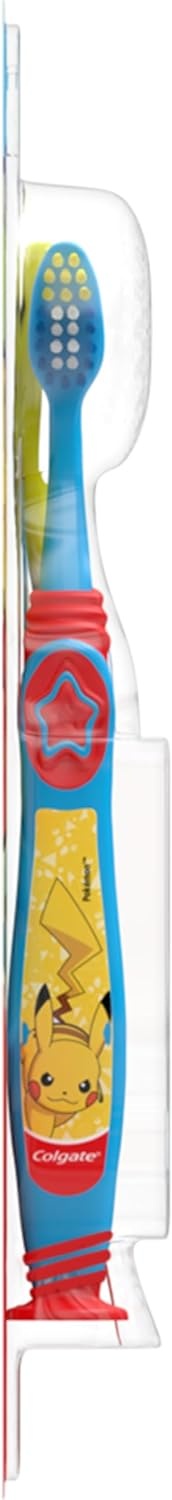 imageColgate Kids Toothbrush with Suction Cup Extra Soft Pokemon 2 Count1 Count Pack of 1