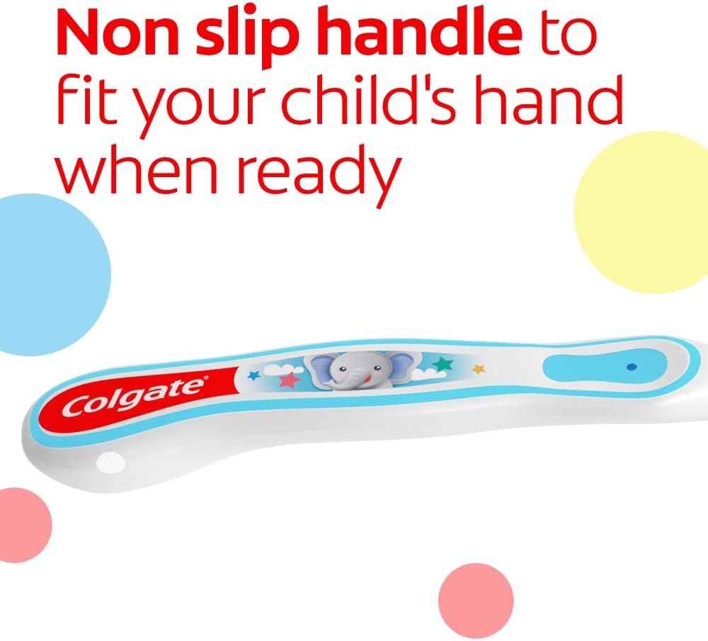imageColgate My First Baby and Toddler Toothbrush Extra Soft Infant Training Toothbrush Ages 02 6 Count1 Count Pack of 12