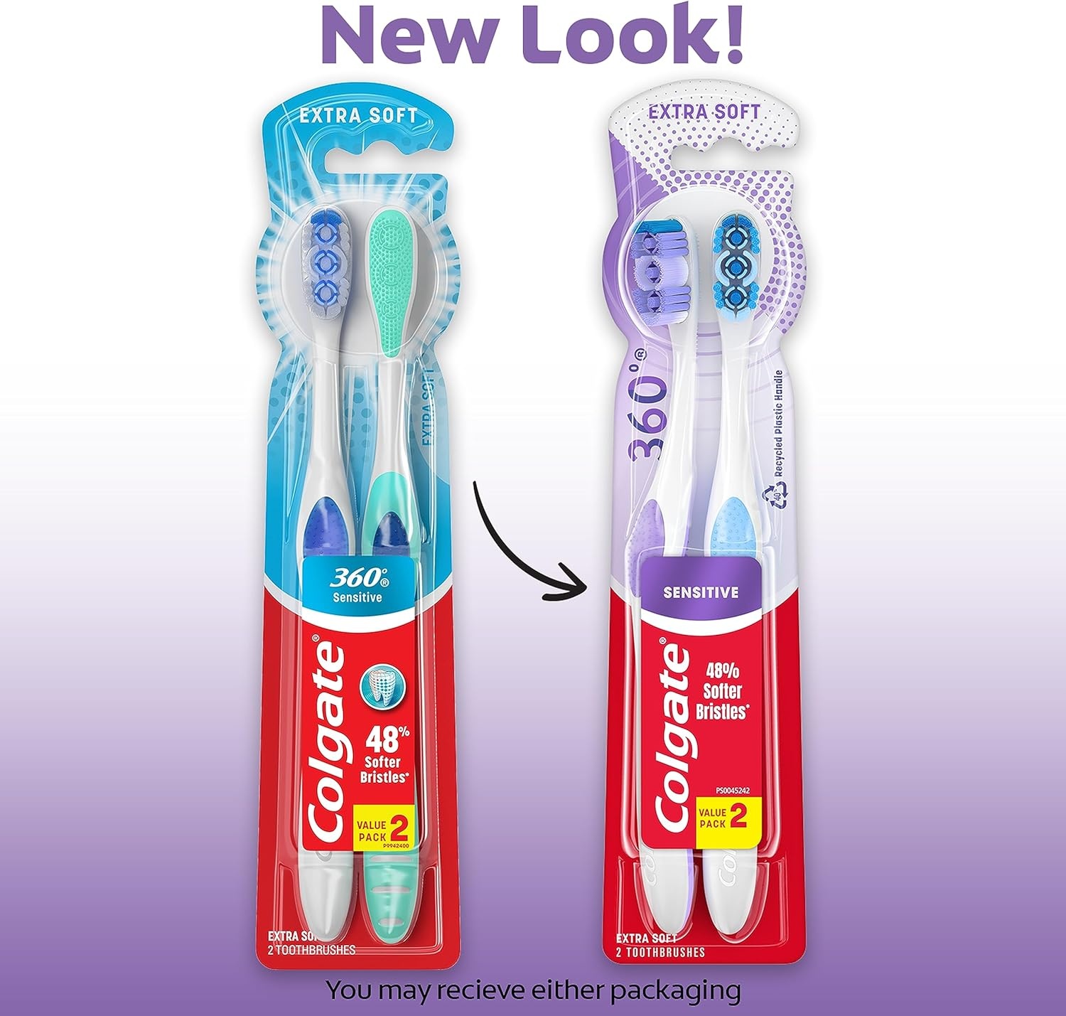 imageColgate Sensitive Expert Ultra Soft Sensitive Toothbrush Pack Extra Soft Toothbrush for Sensitive Gums and Teeth Gently Cleans Teeth and Gums 2 Pack2 Count Pack of 1