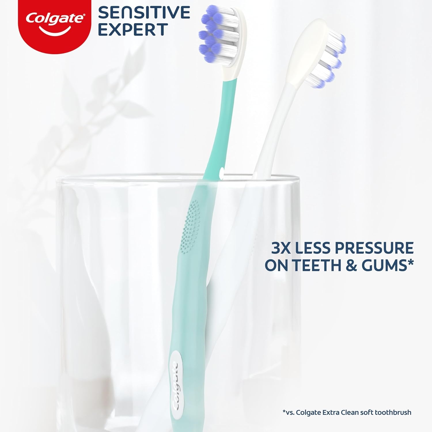 imageColgate Sensitive Expert Ultra Soft Sensitive Toothbrush Pack Extra Soft Toothbrush for Sensitive Gums and Teeth Gently Cleans Teeth and Gums 2 Pack2 Count Pack of 1