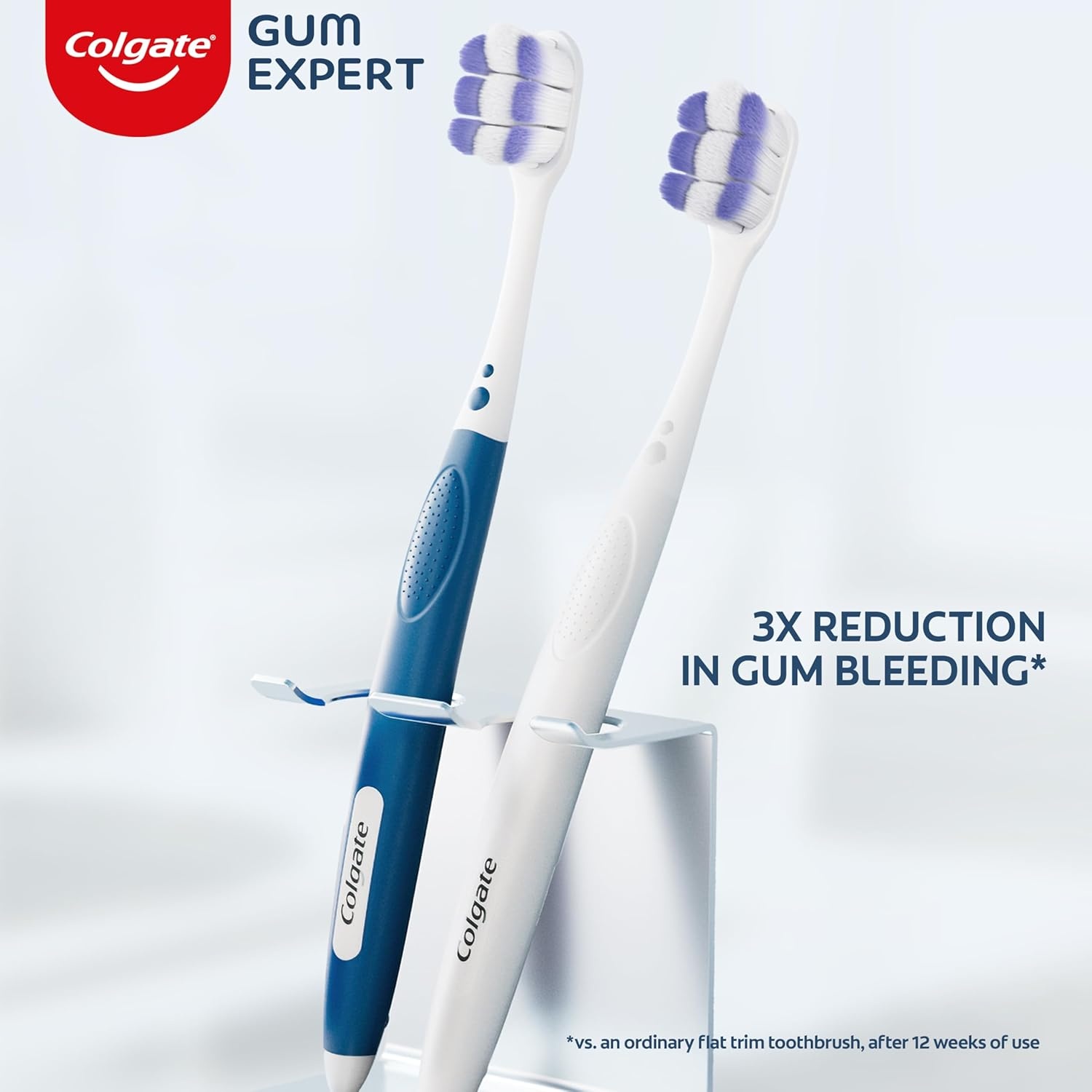 imageColgate Sensitive Expert Ultra Soft Sensitive Toothbrush Pack Extra Soft Toothbrush for Sensitive Gums and Teeth Gently Cleans Teeth and Gums 2 Pack2 Count Pack of 1