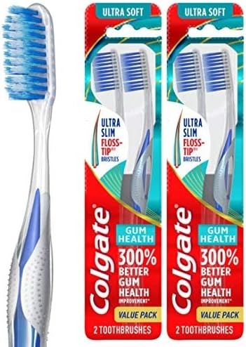 imageColgate Sensitive Expert Ultra Soft Sensitive Toothbrush Pack Extra Soft Toothbrush for Sensitive Gums and Teeth Gently Cleans Teeth and Gums 2 Pack4 Count Pack of 1