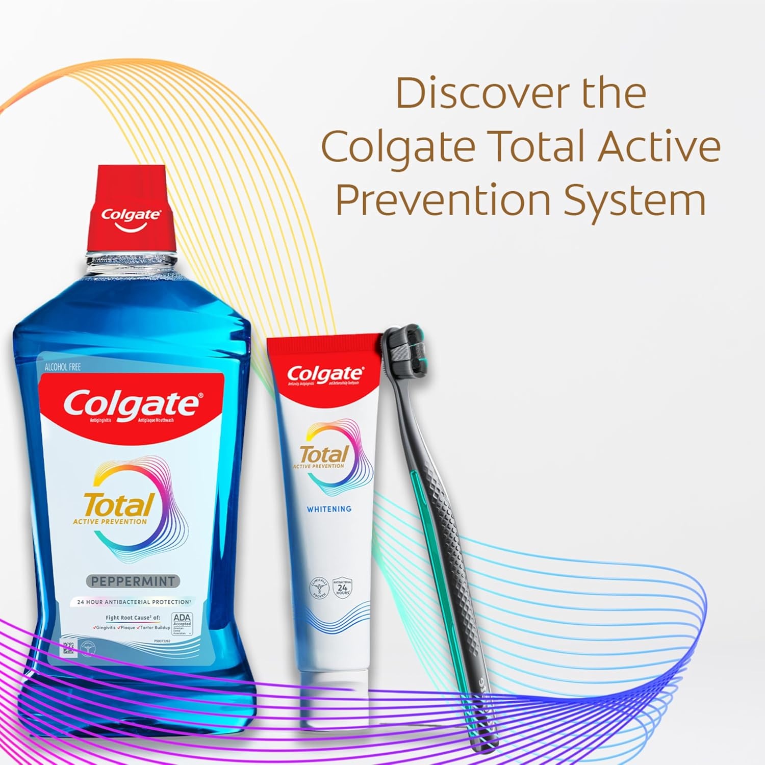 imageColgate Total Active Prevention Soft Bristle Whitening Toothbrushes Soft Toothbrush with Charcoal Infused Bristles Helps Whiten and Reaches Deeper Along the Gumline and Between Teeth Black 2 Pack1 Count Pack of 2