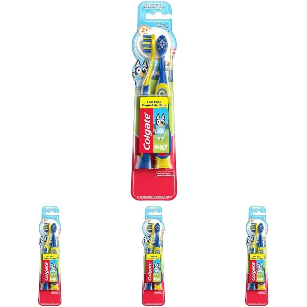 imageColgate Kids Toothbrush with Suction Cup Extra Soft Pokemon 2 Count2 Count Pack of 4