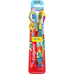 Colgate Kids Toothbrush with Suction Cup, Extra Soft – Pokemon (2 Count)(1 Count (Pack of 1))