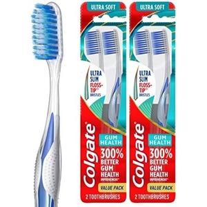 Colgate Sensitive Expert Ultra Soft Sensitive Toothbrush Pack, Extra Soft Toothbrush for Sensitive Gums and Teeth, Gently Cleans Teeth and Gums, 2 Pack(4 Count (Pack of 1))