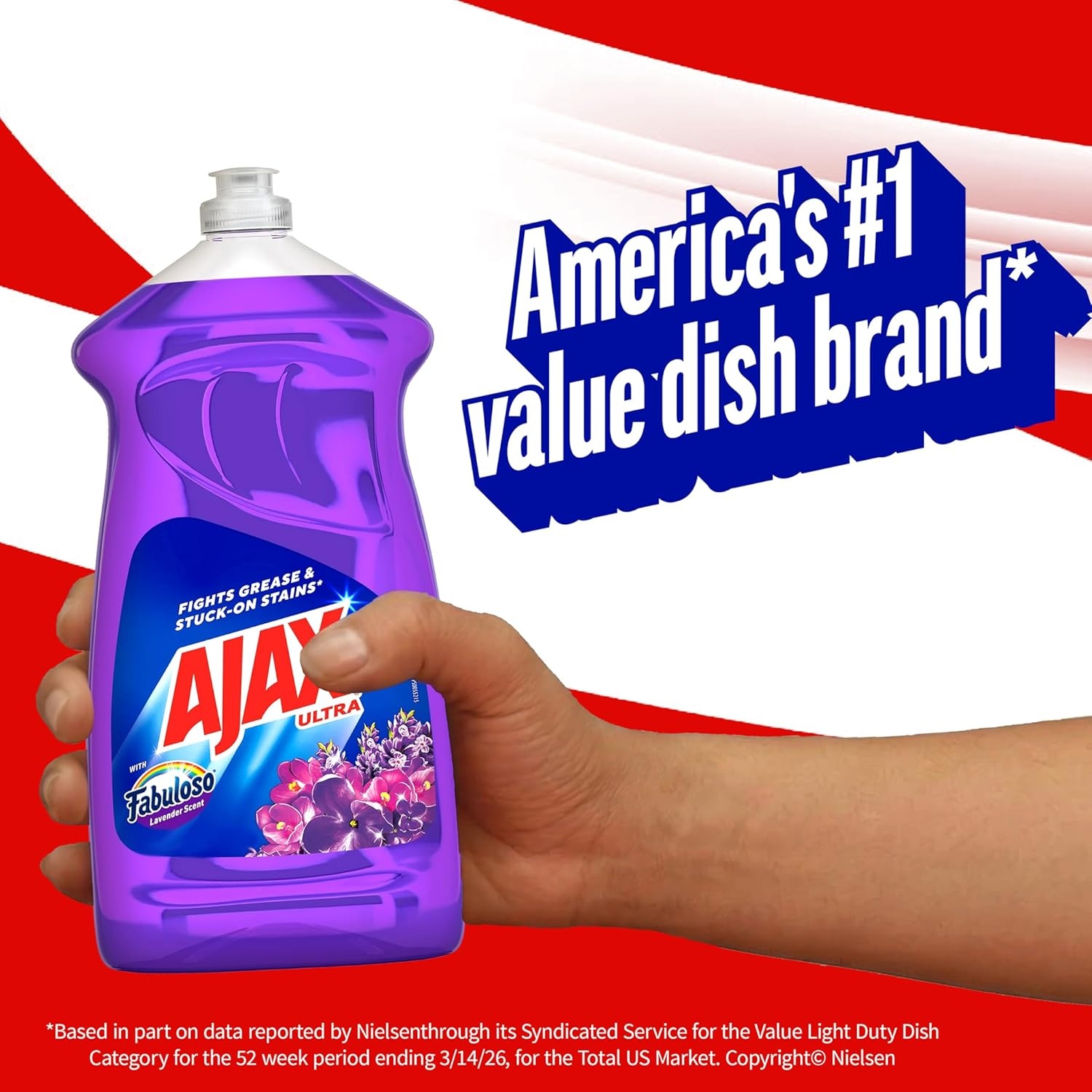 imageAjax Ultra Liquid Dish Soap Orange Scent Triple Action 90 fl oz BottleLavender