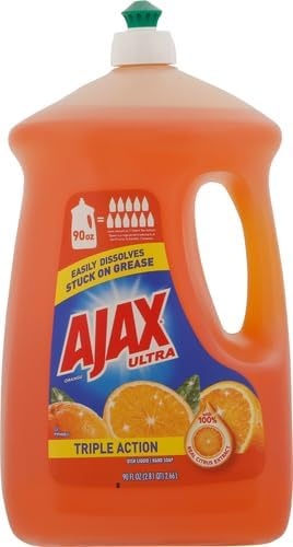 imageAjax Ultra Liquid Dish Soap Orange Scent Triple Action 90 fl oz BottleOrange