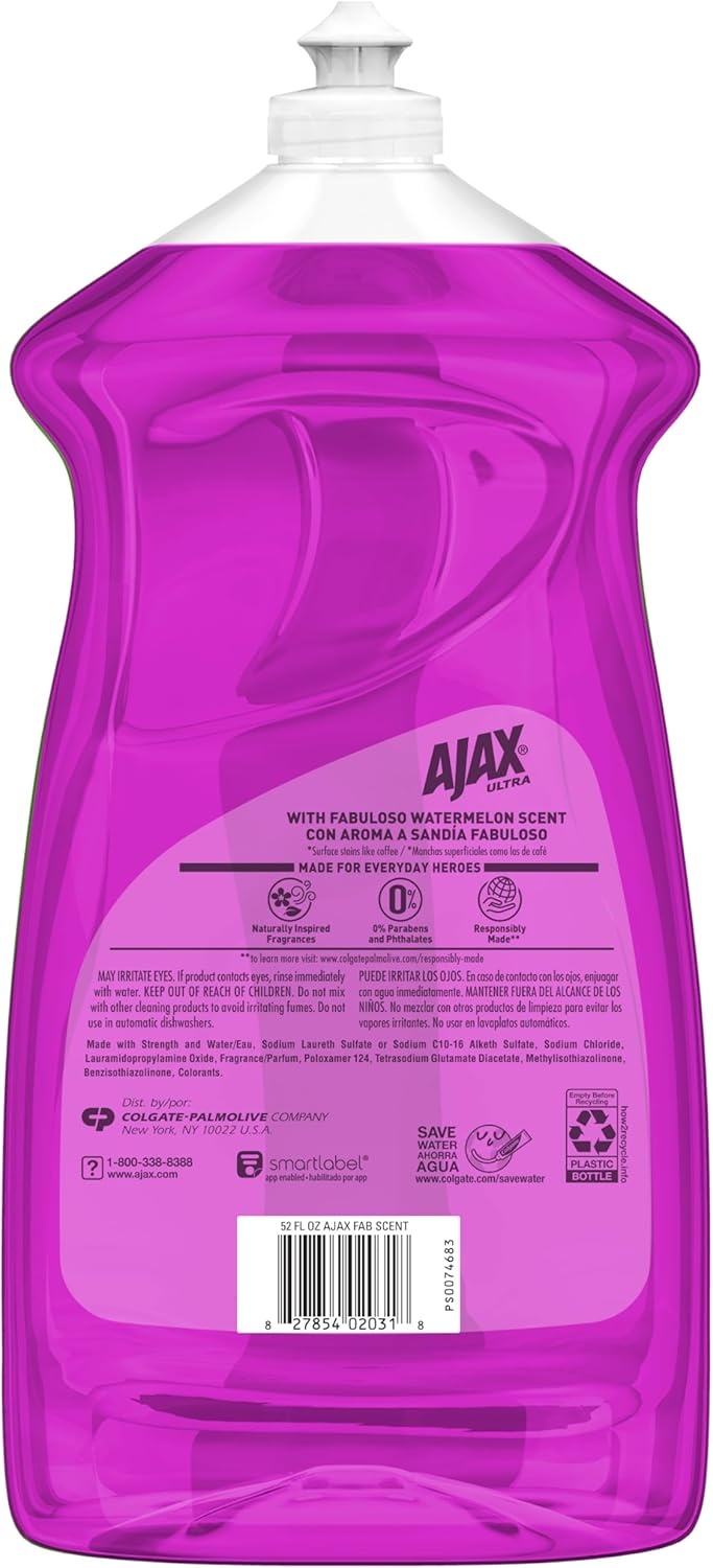 imageAjax Ultra Liquid Dish Soap Orange Scent Triple Action 90 fl oz BottleWatermelon