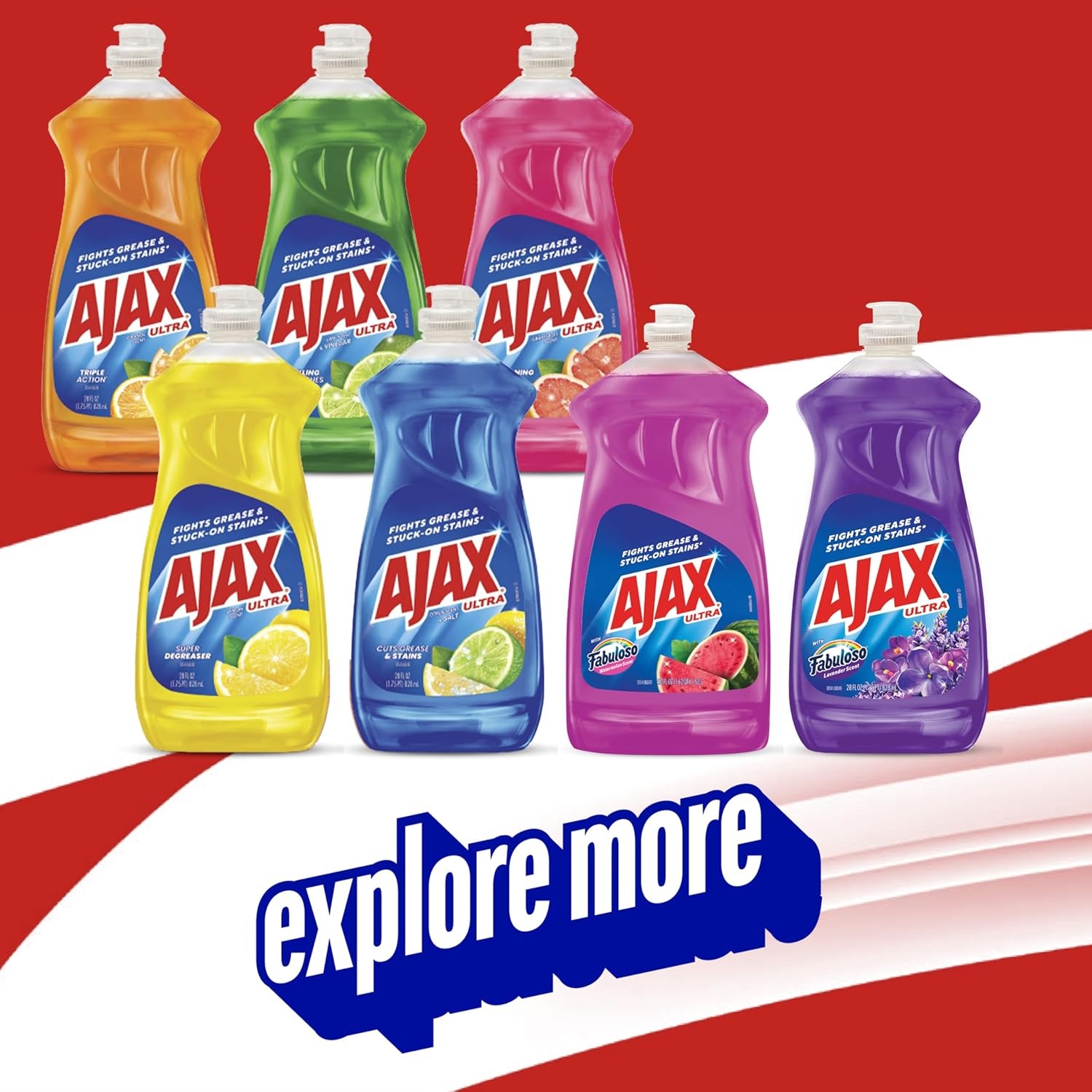 imageAjax Ultra Liquid Dish Soap Orange Scent Triple Action 90 fl oz BottleWatermelon
