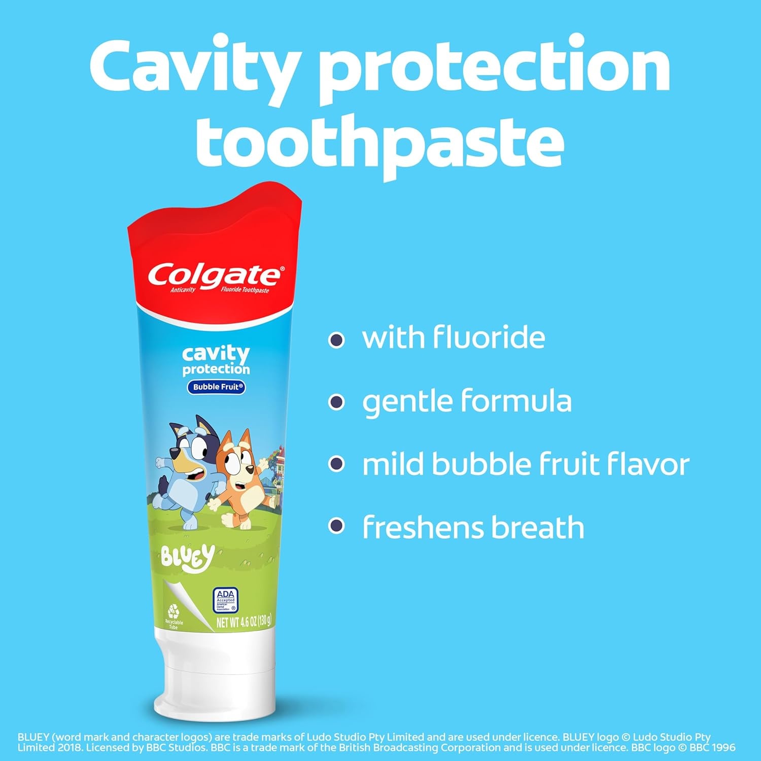 imageColgate Kids Bluey Toothbrush and Kids Toothpaste Gift Set Includes BlueyThemed Battery Toothbrush 2 Bubblegum Flavored Fluoride Toothpastes and 2 Manual ToothbrushesBluey