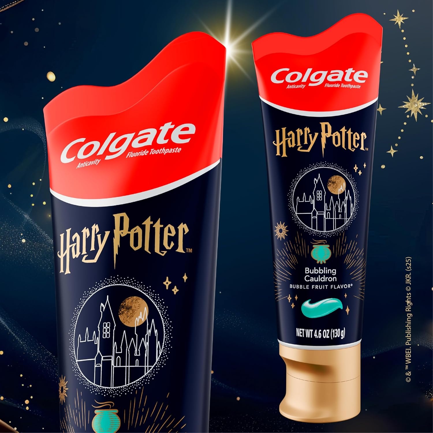 imageColgate Kids Bluey Toothpaste with Fluoride for Cavity Protection Ages 2 ADA Accepted Sugar Free and Gluten Free Bubble Fruit Flavor 4 Pack 46 Oz TubesHarry Potter