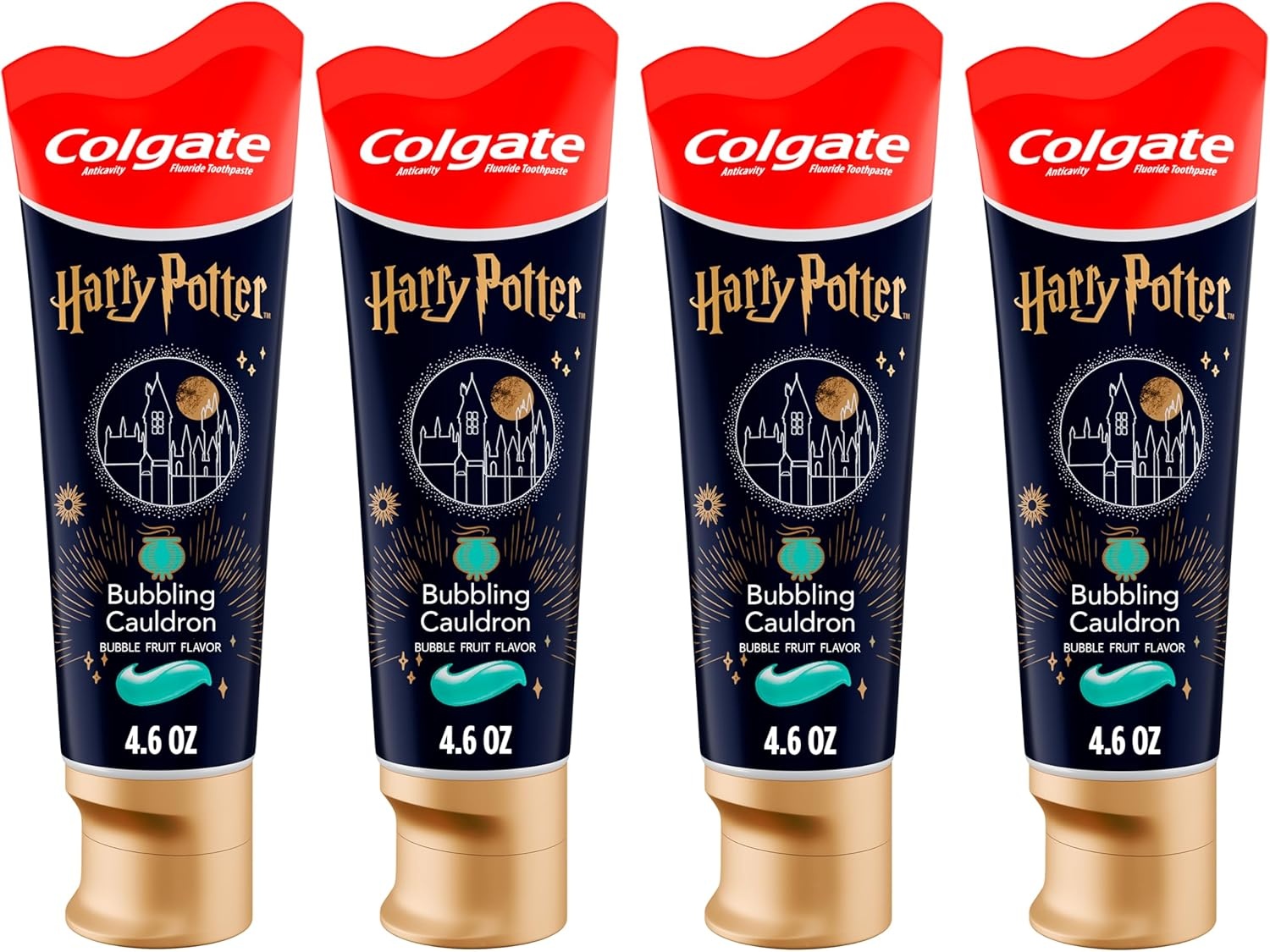 imageColgate Kids Bluey Toothpaste with Fluoride for Cavity Protection Ages 2 ADA Accepted Sugar Free and Gluten Free Bubble Fruit Flavor 4 Pack 46 Oz TubesHarry Potter