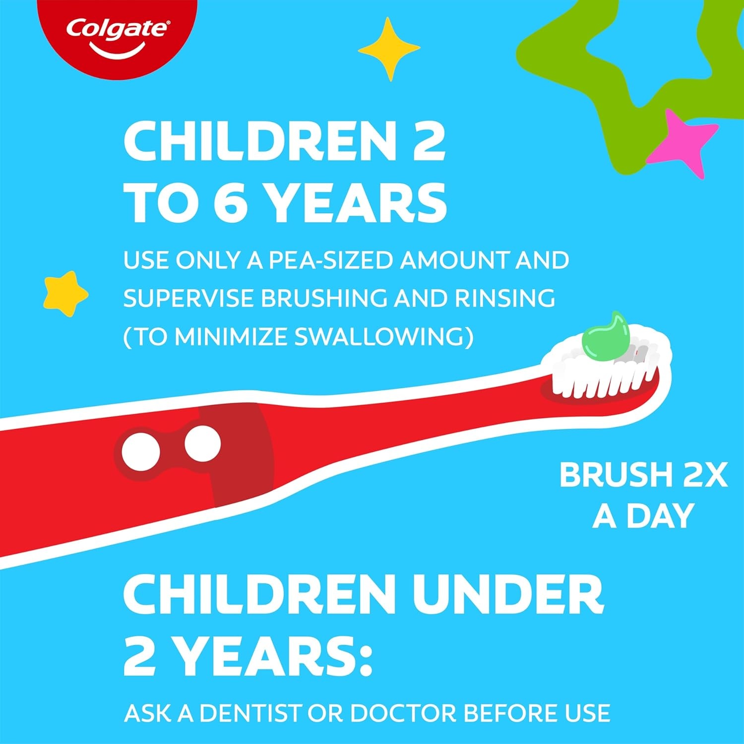 imageColgate Kids Bluey Toothpaste with Fluoride for Cavity Protection Ages 2 ADA Accepted Sugar Free and Gluten Free Bubble Fruit Flavor 4 Pack 46 Oz TubesBluey