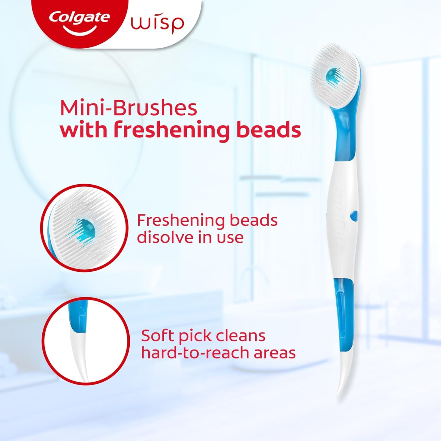 imageColgate Max Fresh Wisp Disposable Mini Travel Toothbrushes Peppermint 24 Count Pack of 424 Count Pack of 4