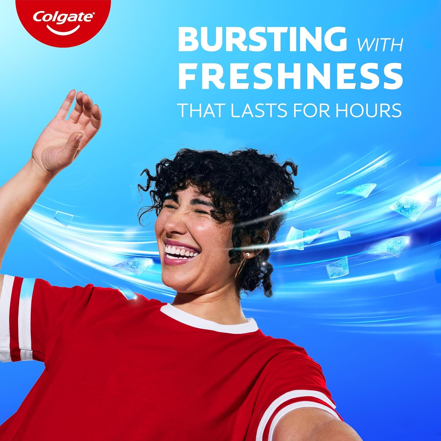imageColgate MaxFresh Cool Mint Toothpaste Travel Size Toothpaste for Bad Breath with Fluoride and Hundreds of Mini Breath Strips Leaves Mouth Feeling Refreshed for Hours Fights Cavities 10 oz