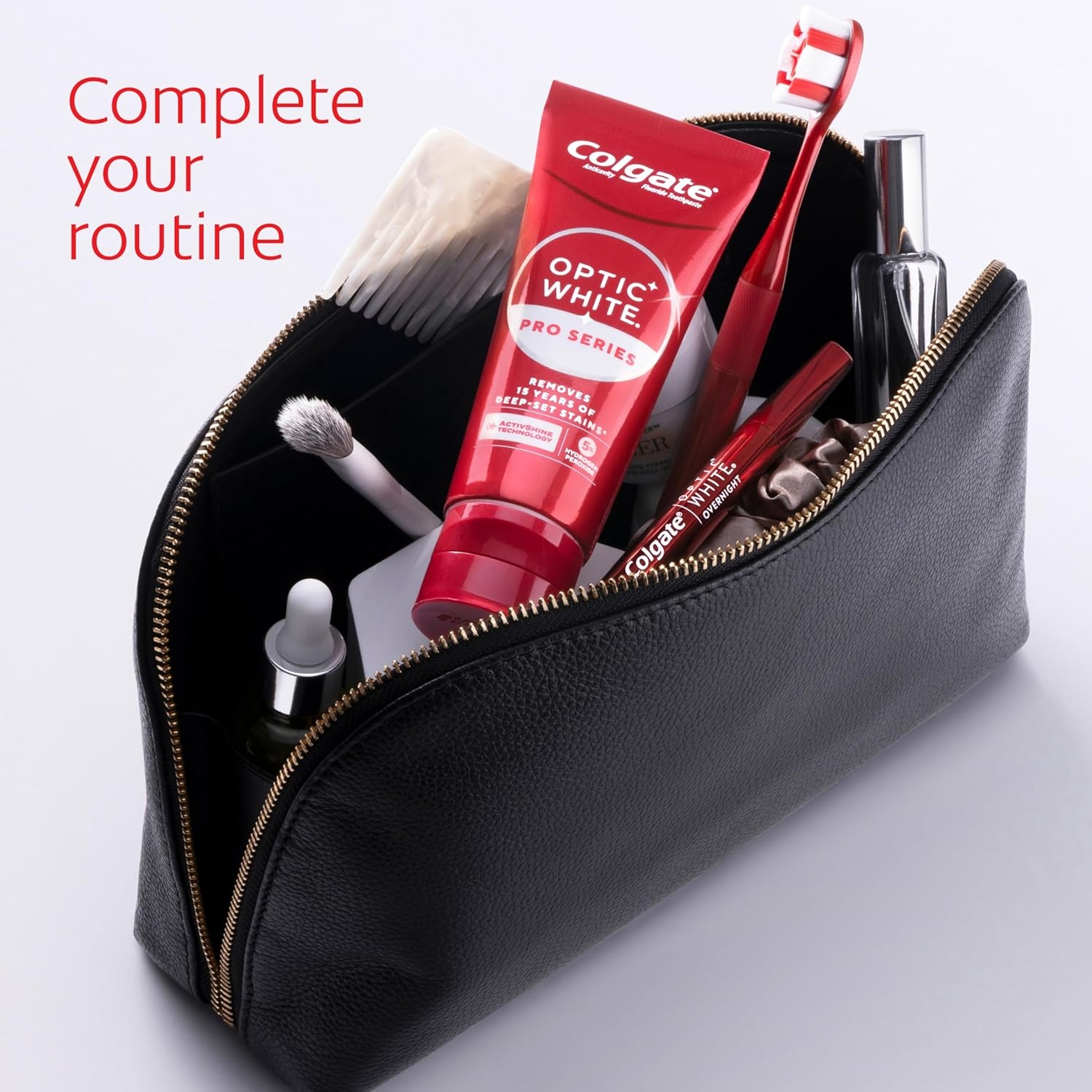 imageColgate Optic White Overnight Whitening Kit Teeth Whitening Pen 21 Nightly Treatments and Pro Series High Impact White Toothpaste Designed for No Tooth Sensitivity