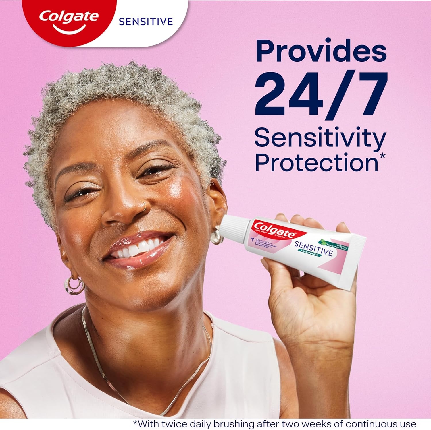 imageColgate Sensitive Enamel Health Toothpaste for Sensitive Teeth 3 Pack Toothpaste with Fluoride and 5 Potassium Nitrate Helps Prevent Bad Breath Soothing Peppermint Flavor 6 oz 3 Pack18 Ounce Pack of 1