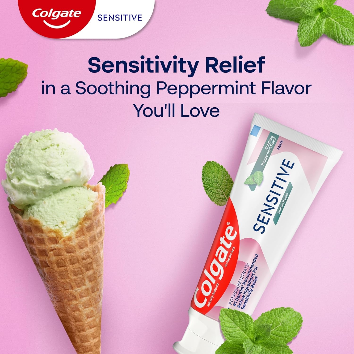 imageColgate Sensitive Enamel Health Toothpaste for Sensitive Teeth 3 Pack Toothpaste with Fluoride and 5 Potassium Nitrate Helps Prevent Bad Breath Soothing Peppermint Flavor 6 oz 3 Pack18 Ounce Pack of 1