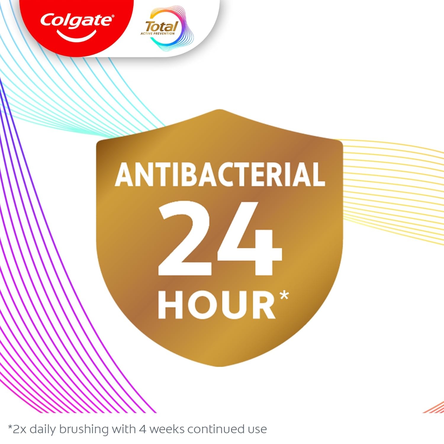 imageColgate Total Active Prevention Whitening Gel Toothpaste with Fluoride Bulk with Clinically Proven Formula That Fights Plaque Bacteria Mint 4 Pack 51 oz