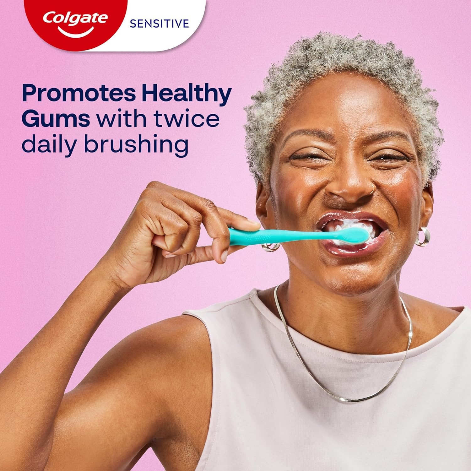 imageColgate Whitening Toothpaste for Sensitive Teeth Enamel Repair and Cavity Protection Fresh Mint Gel 6 Oz Pack of 3