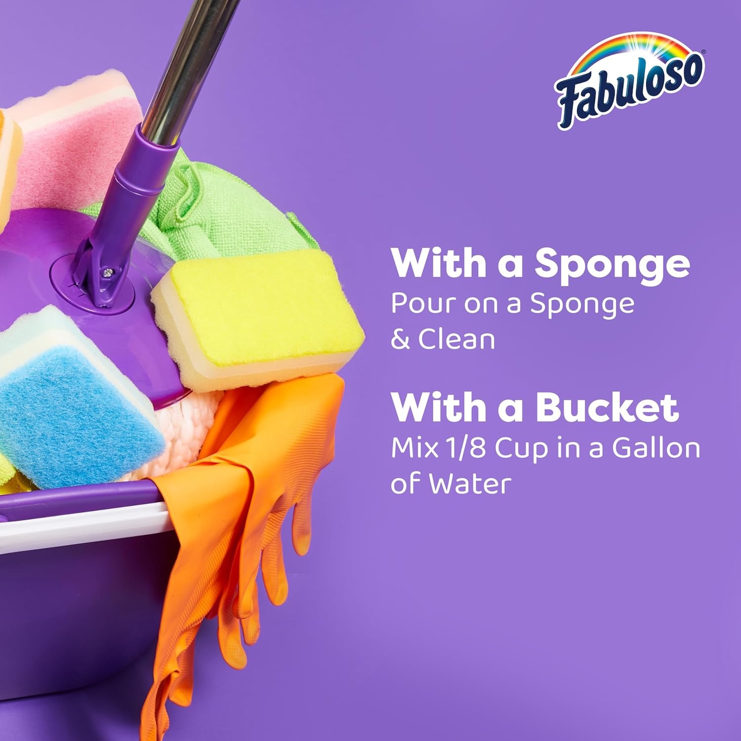 imageFabuloso MultiPurpose Cleaner 2X Concentrated Formula Floor Cleaner Pineapple Scent 56 fl ozSpring Fresh