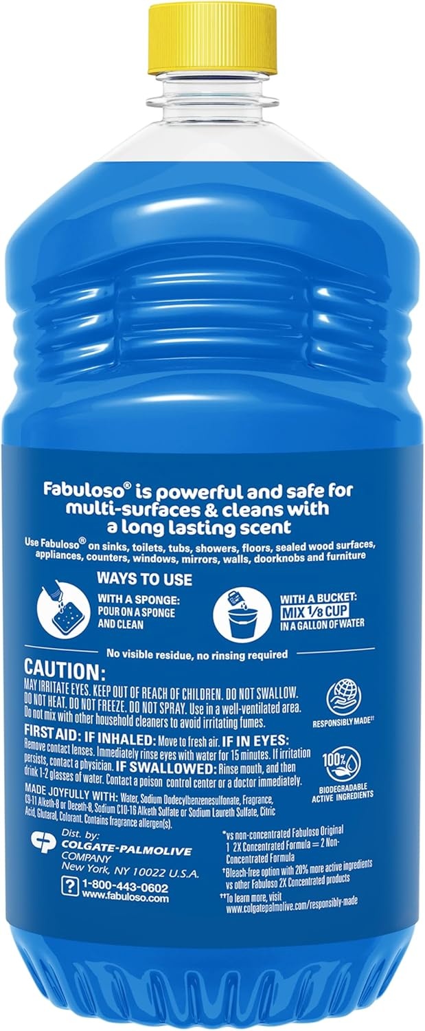 imageFabuloso MultiPurpose Cleaner 2X Concentrated Formula Floor Cleaner Pineapple Scent 56 fl ozSpring Fresh