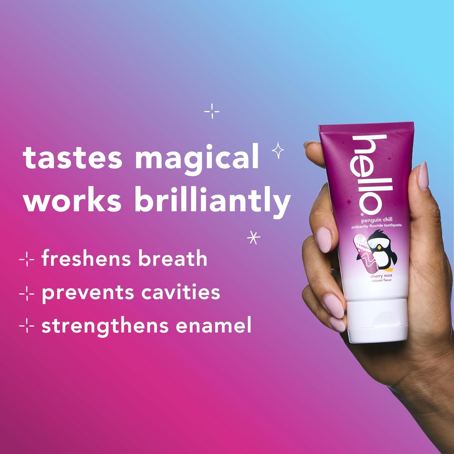imageHello Kids Fluoride Toothpaste Variety Pack Includes a Strawberry Toothpaste Unicorn Bubble Gum Toothpaste and Blue Raspberry Toothpaste Safe for Ages 2 and Up 3 Pack 42 Oz EachCherry Mint