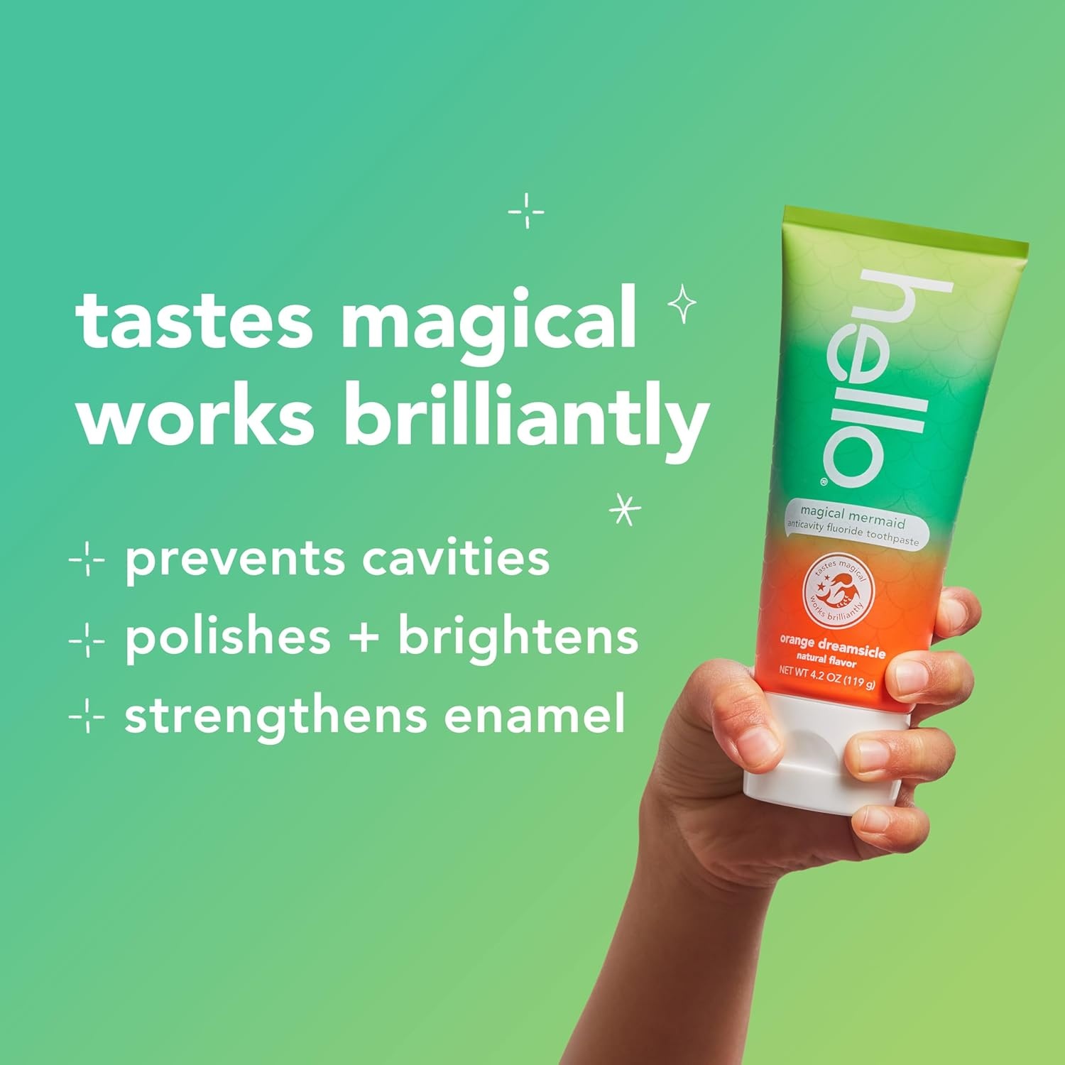 imageHello Kids Fluoride Toothpaste Variety Pack Includes a Strawberry Toothpaste Unicorn Bubble Gum Toothpaste and Blue Raspberry Toothpaste Safe for Ages 2 and Up 3 Pack 42 Oz EachOrange Dreamsicle