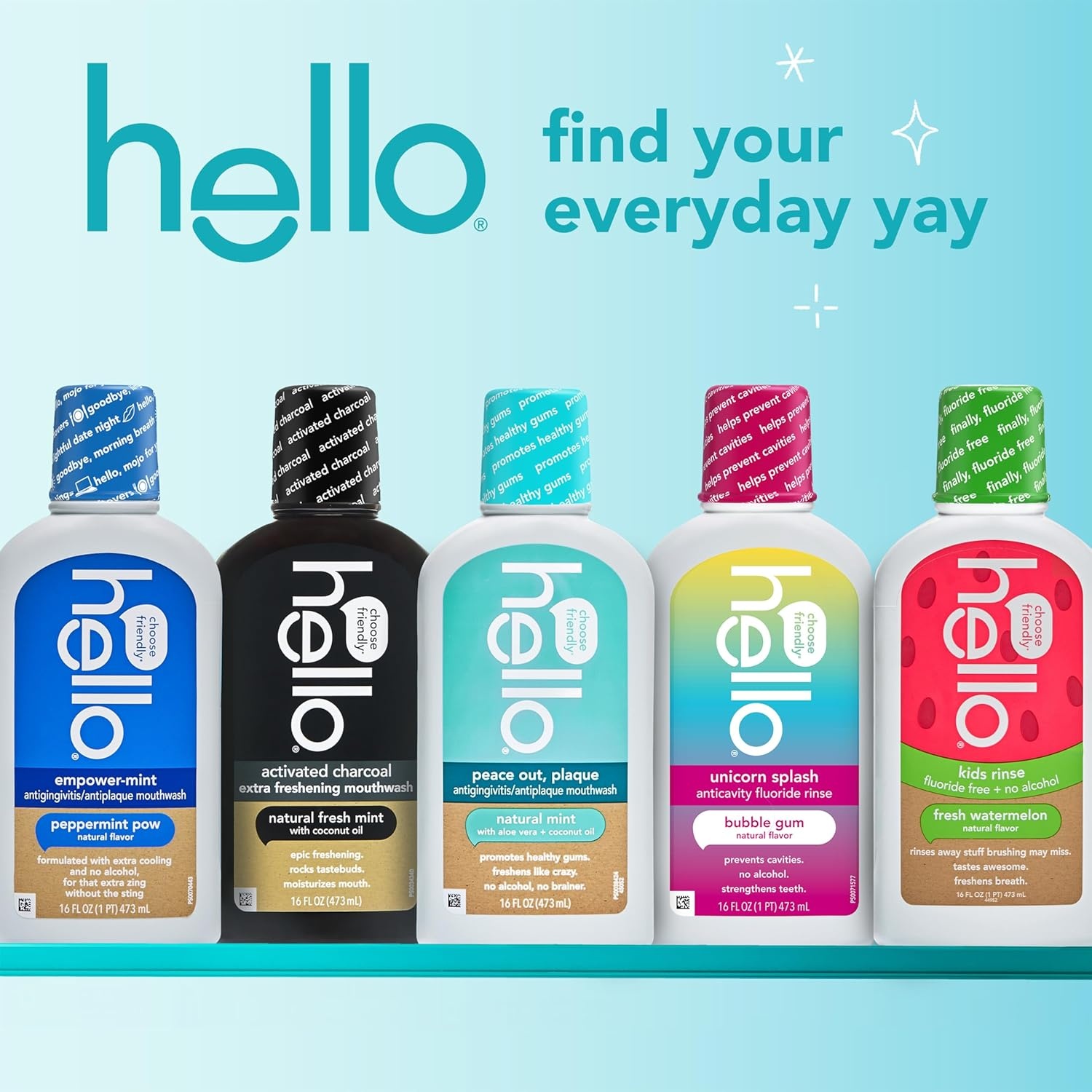 imageHello Kids Mouthwash with Unicorn Bubble Gum Flavor Alcohol Free Mouthwash for Kids with Fluoride Safe for Ages 6 and Up Anticavity Vegan No Alcohol No Dyes 16 Oz Bottles Pack of 3Bubblegum