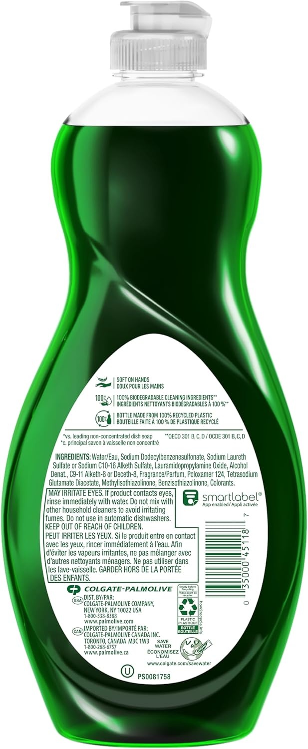 imagePalmolive Ultra Dishwashing Liquid Dish Soap Oxy Power Degreaser 325 Fl Oz Pack of 4Ultra Strength Original