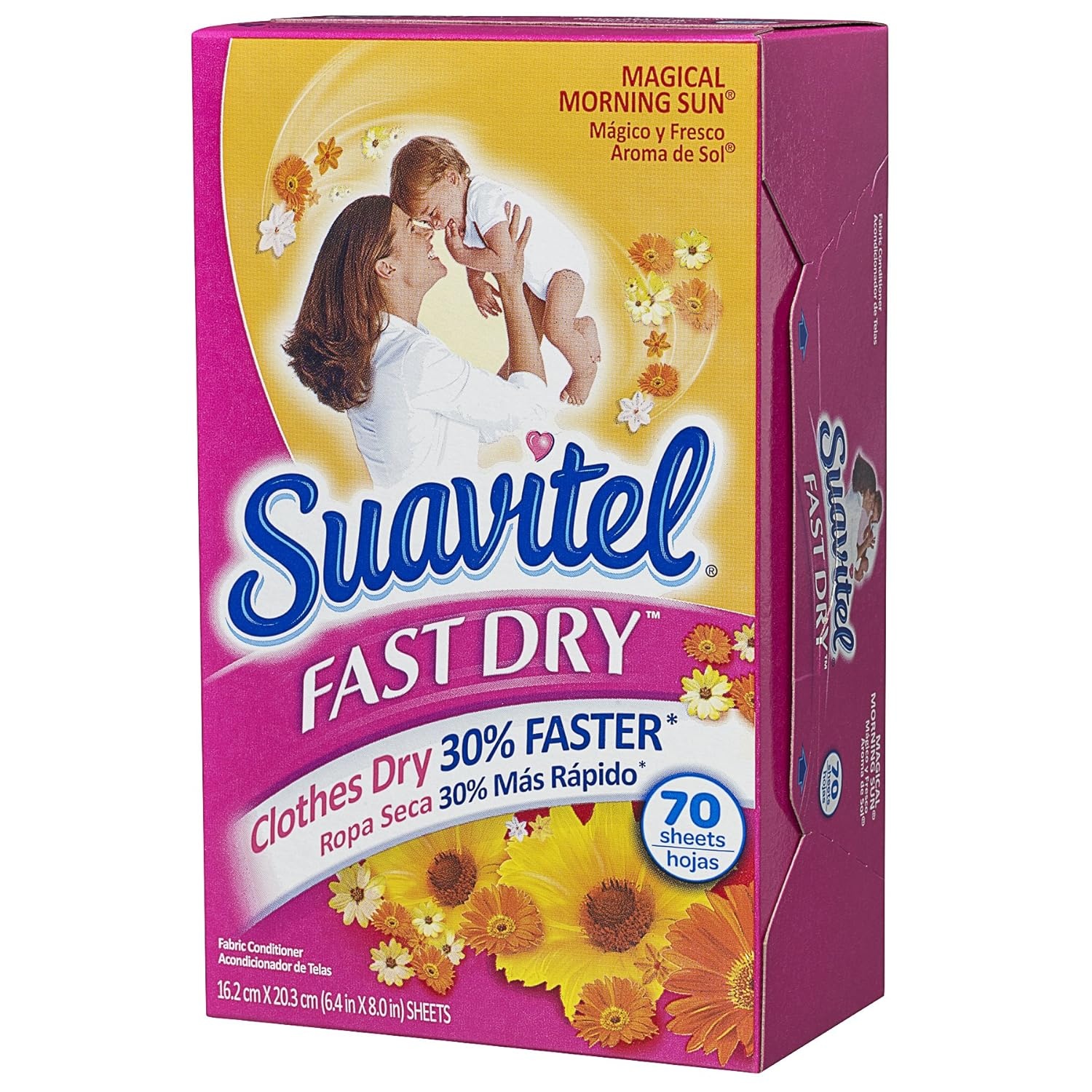 imageSuavitel Fast Dry Fabric Conditioner Sheets Magical Morning Sun 70 Count