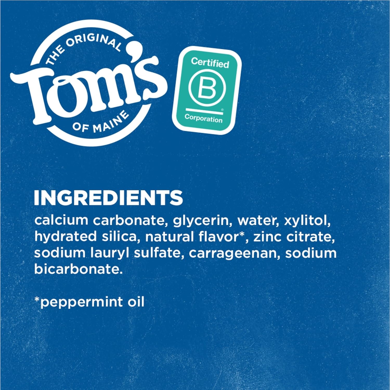 imageToms of Maine FluorideFree Antiplaque amp Whitening Natural Toothpaste Peppermint 55 oz Pack of 2Peppermint