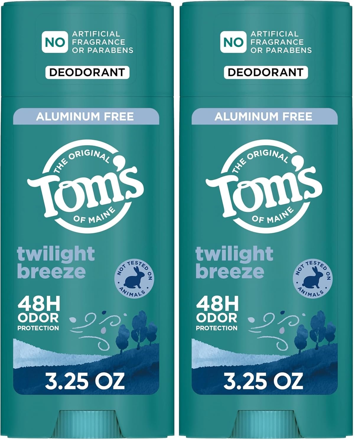 imageToms of Maine Mountain Spring Natural Deodorant for Men and Women Aluminum Free No Artificial Fragrances Dyes or Preservatives Baking Soda Free 48Hour Odor Protection 325 ozTwilight Breeze