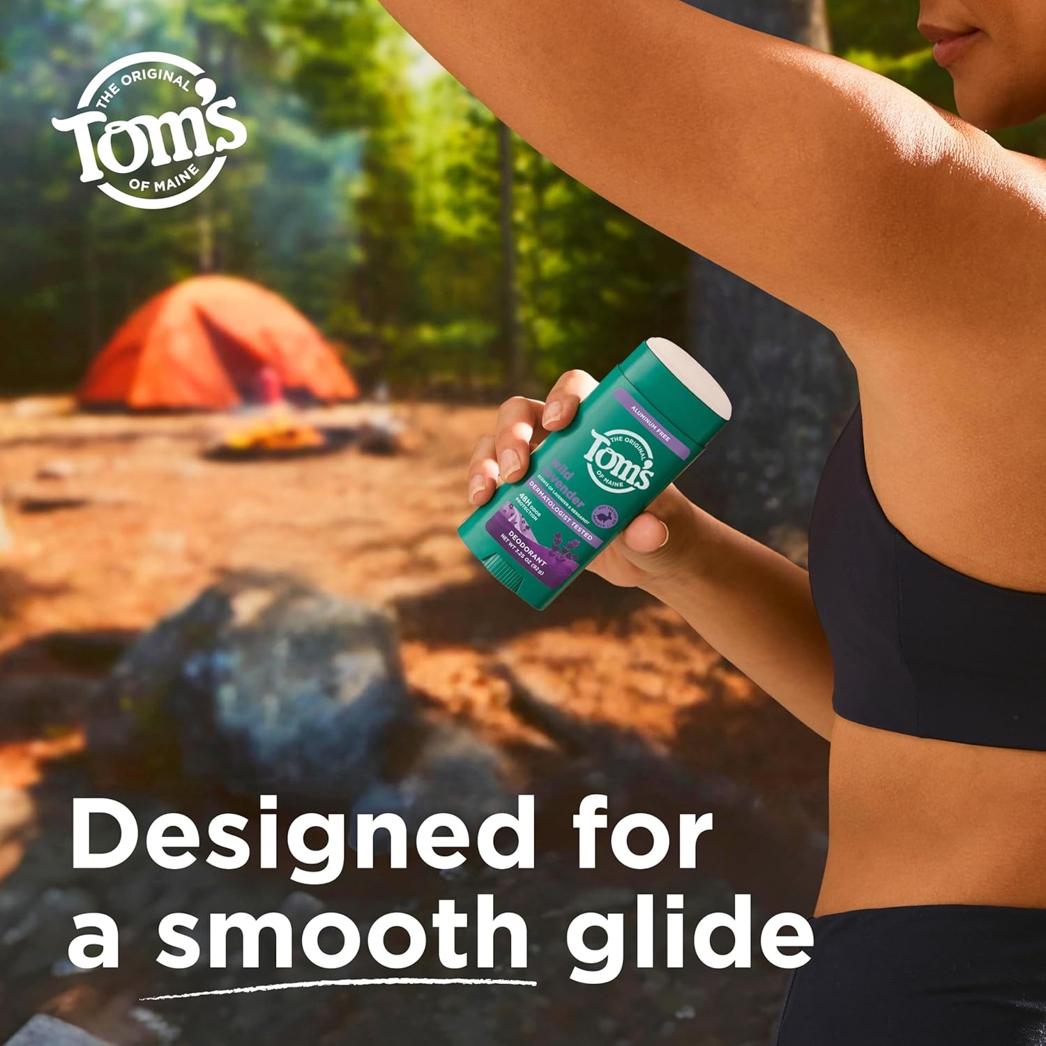 imageToms of Maine Mountain Spring Natural Deodorant for Men and Women Aluminum Free No Artificial Fragrances Dyes or Preservatives Baking Soda Free 48Hour Odor Protection 325 ozWild Lavender
