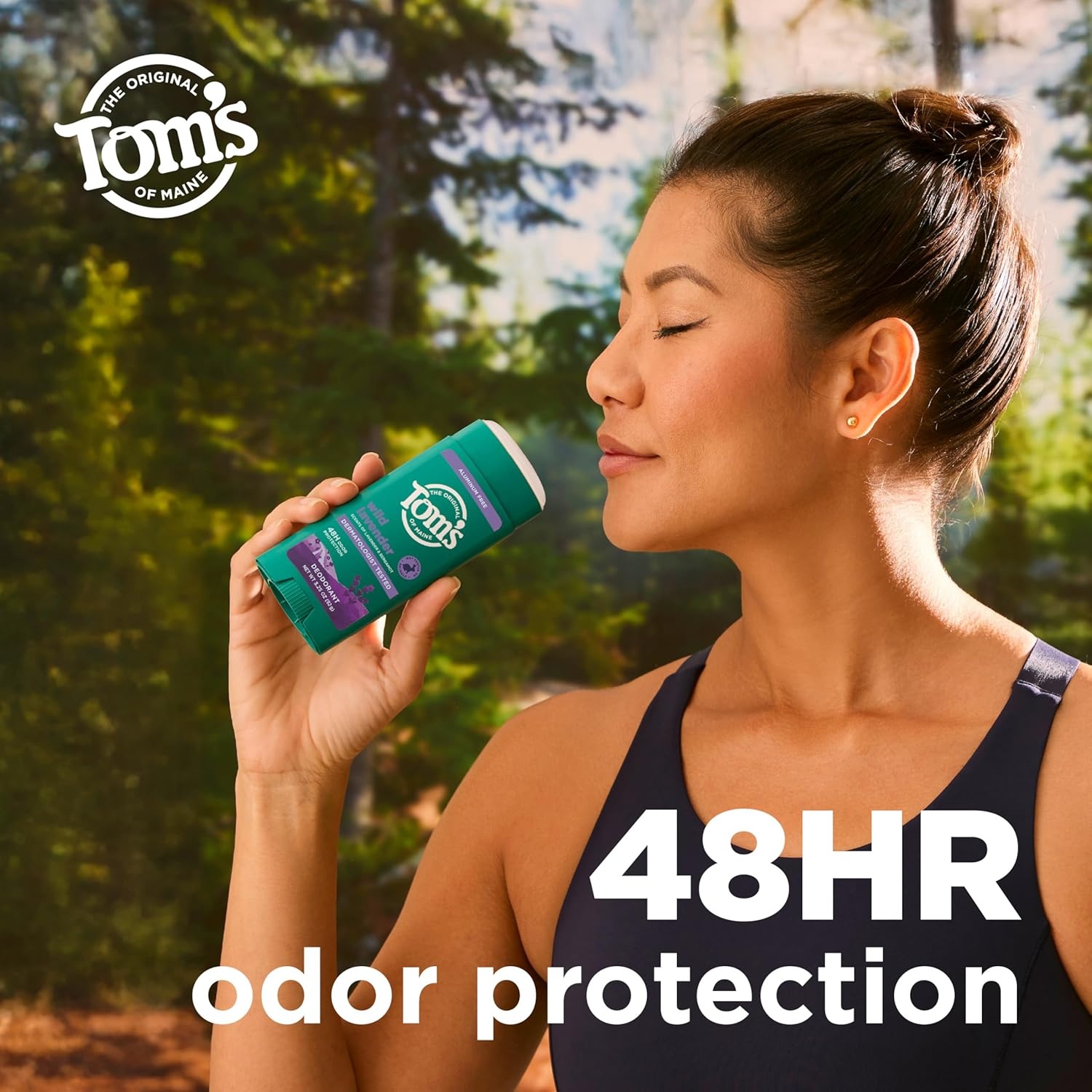 imageToms of Maine Mountain Spring Natural Deodorant for Men and Women Aluminum Free No Artificial Fragrances Dyes or Preservatives Baking Soda Free 48Hour Odor Protection 325 ozWild Lavender