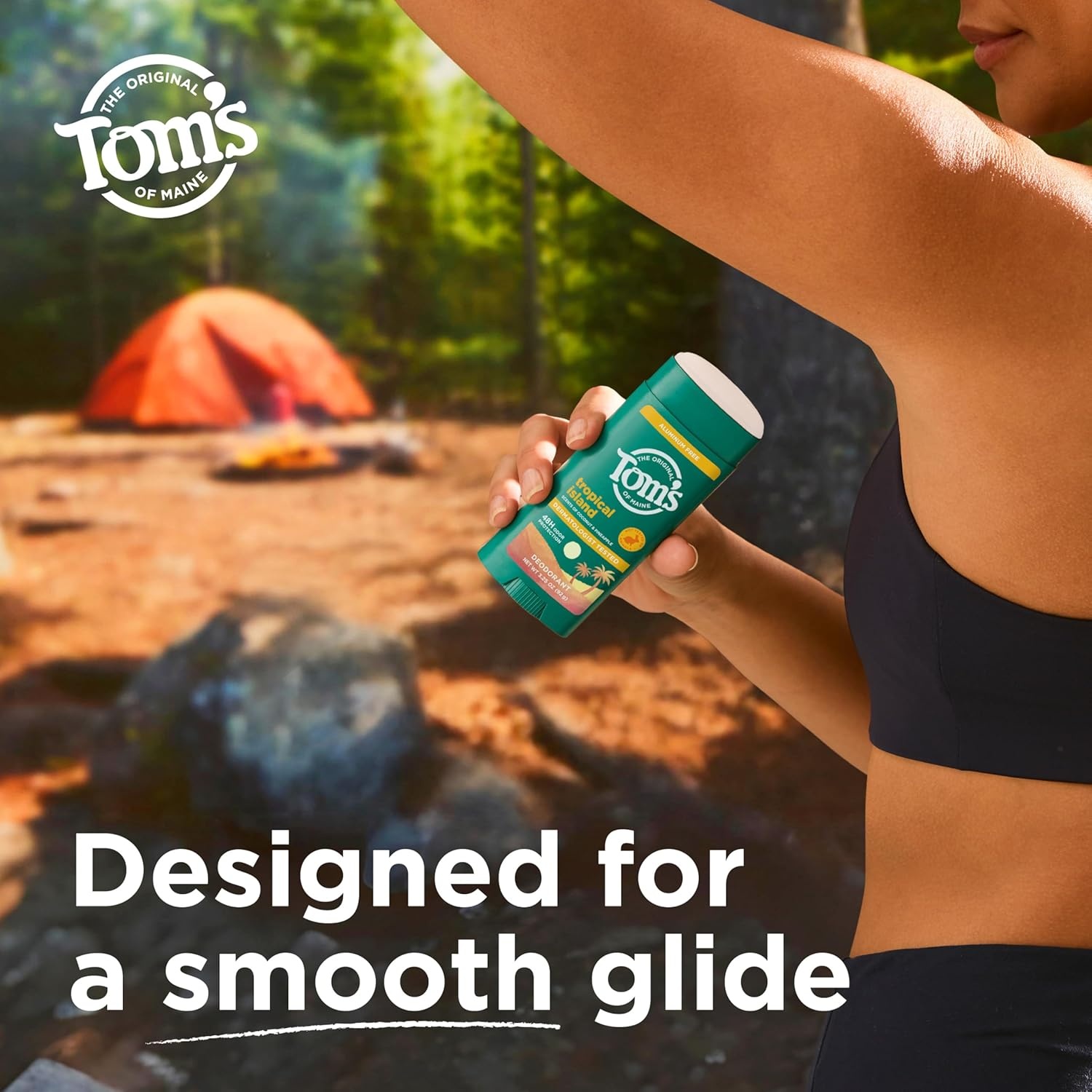 imageToms of Maine Mountain Spring Natural Deodorant for Men and Women Aluminum Free No Artificial Fragrances Dyes or Preservatives Baking Soda Free 48Hour Odor Protection 325 ozTropical Island