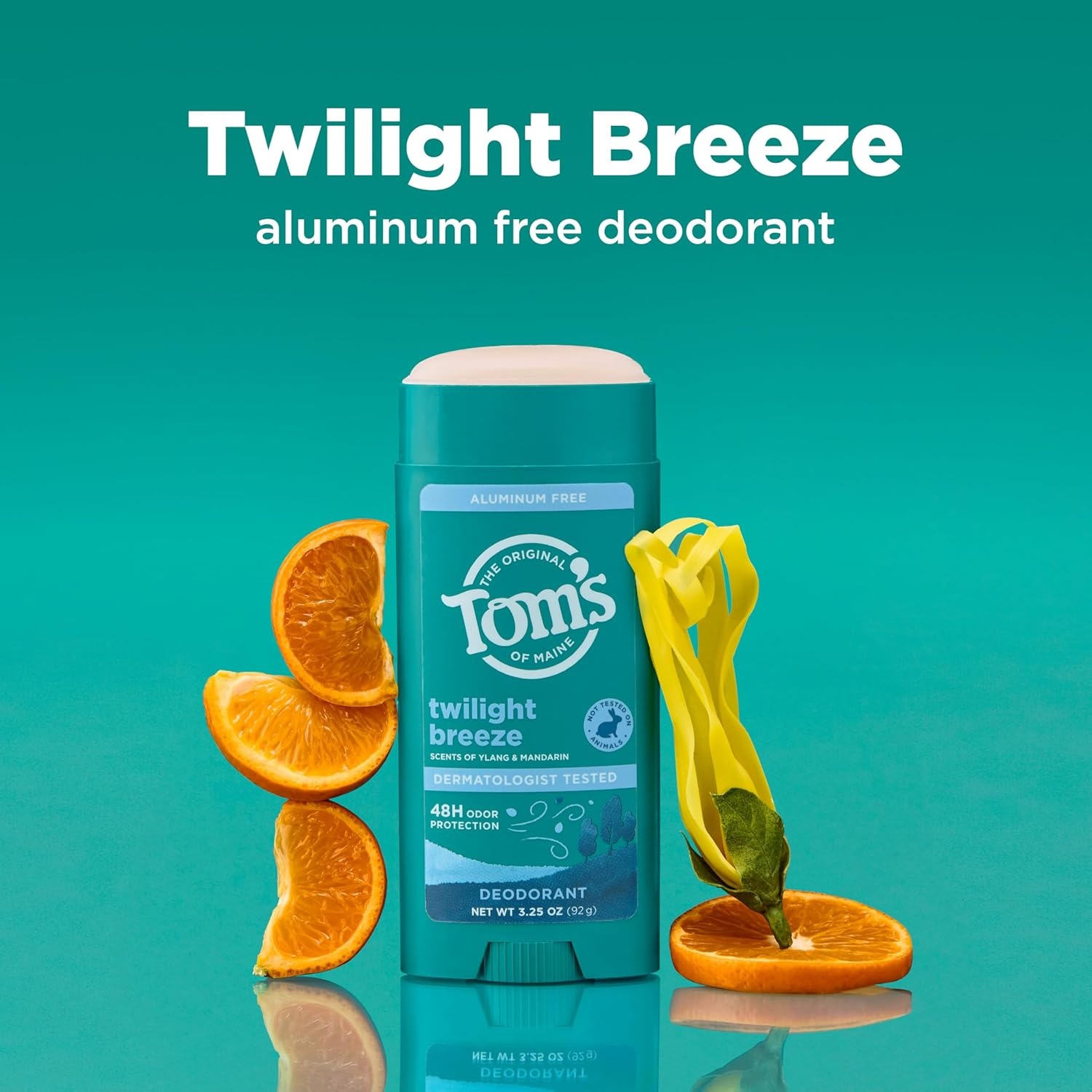 imageToms of Maine Mountain Spring Natural Deodorant for Men and Women Aluminum Free No Artificial Fragrances Dyes or Preservatives Baking Soda Free 48Hour Odor Protection 325 ozTwilight Breeze