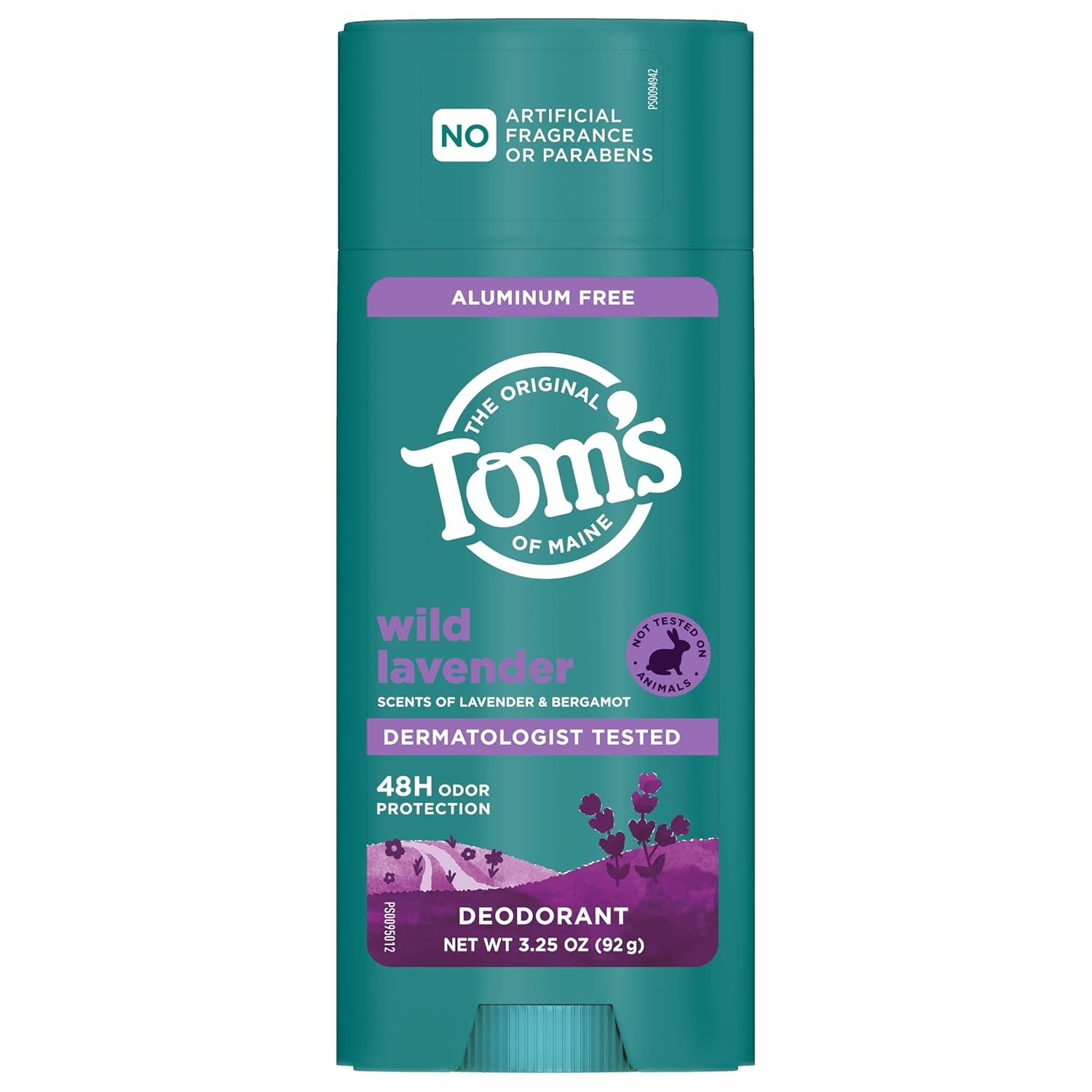 imageToms of Maine Mountain Spring Natural Deodorant for Men and Women Aluminum Free No Artificial Fragrances Dyes or Preservatives Baking Soda Free 48Hour Odor Protection 325 ozWild Lavender