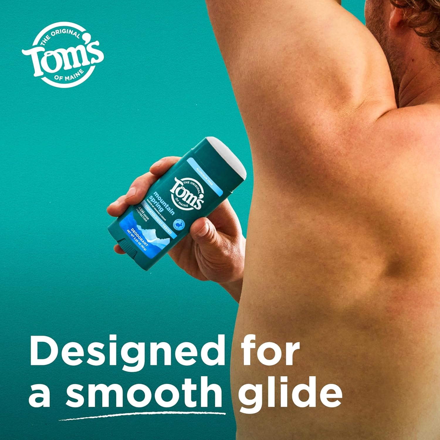 imageToms of Maine Mountain Spring Natural Deodorant for Men and Women Aluminum Free No Artificial Fragrances Dyes or Preservatives Baking Soda Free 48Hour Odor Protection 325 ozMountain Spring
