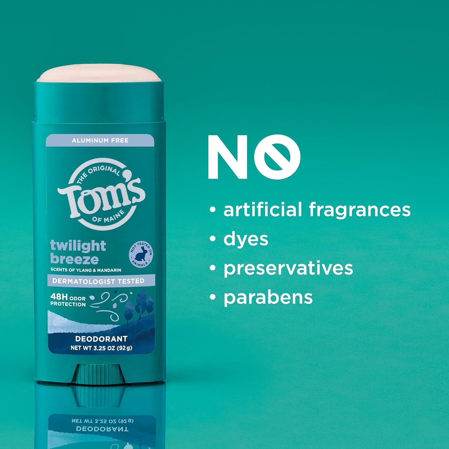 imageToms of Maine Mountain Spring Natural Deodorant for Men and Women Aluminum Free No Artificial Fragrances Dyes or Preservatives Baking Soda Free 48Hour Odor Protection 325 ozTwilight Breeze